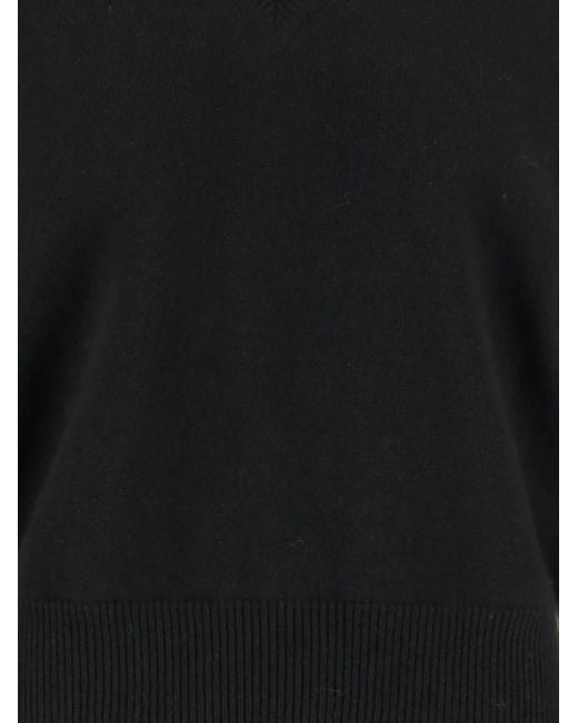 Sa Su Phi Black V-Neck Cashmere Sweater