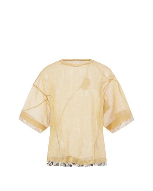 Undercover Natural Layered-Effect Semi-Sheer T-Shirt