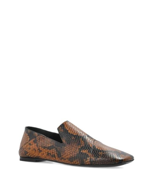 IRO Brown Snakes-Print Loafers