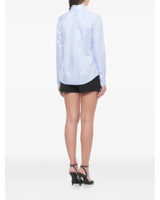 Elisabetta Franchi Blue Chemise À Boutonnière Sur Le Devant