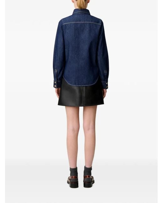 Claudie Pierlot Blue Soft Denim Shirt