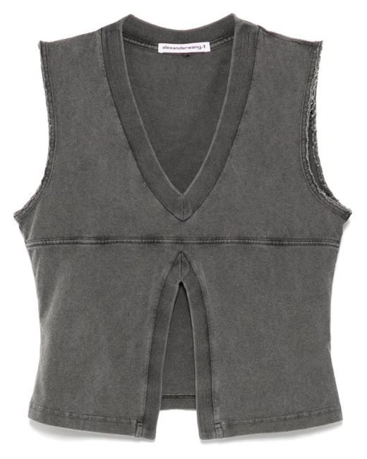 Alexander Wang Vネックタンクトップ グレー
