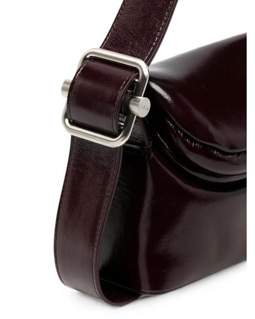 OSOI Black Buckle-Detail Leather Tote Bag