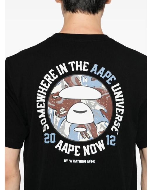 Aape By A Bathing Ape Black New Camo T-Shirt for men