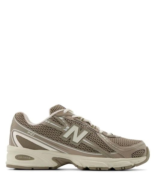 New Balance Brown 740 Lace-Up Mesh Sneakers