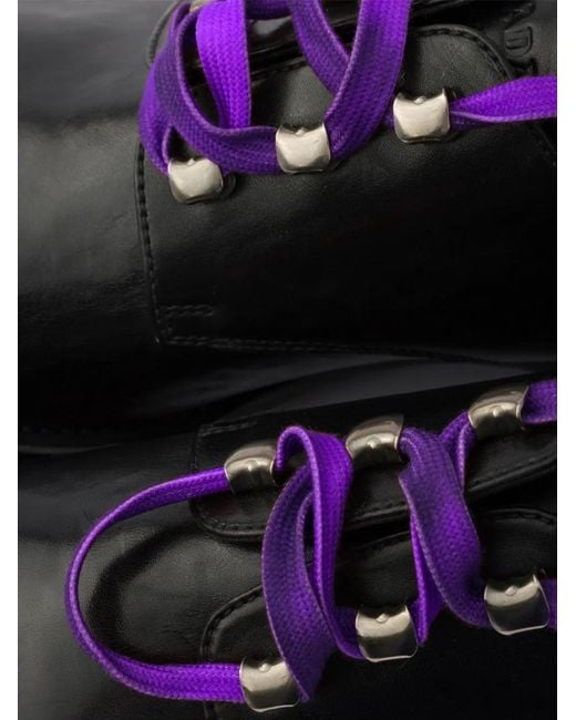 Prada Black Antiqued Leather Lace-Up Shoes for men