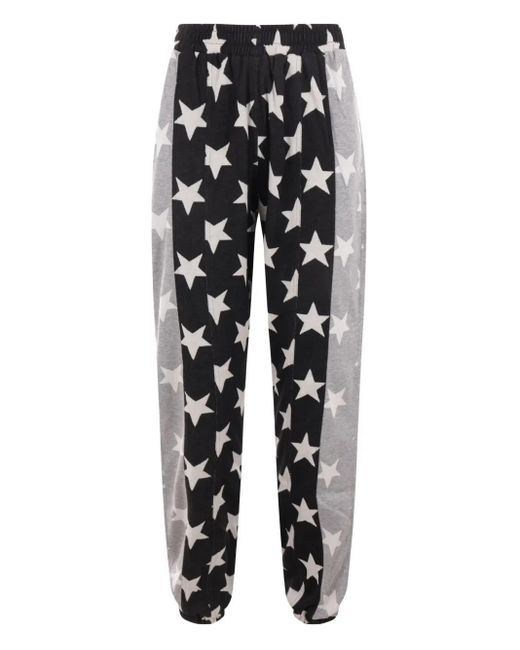 Reward If Found Black Star-Print Jersey Joggers