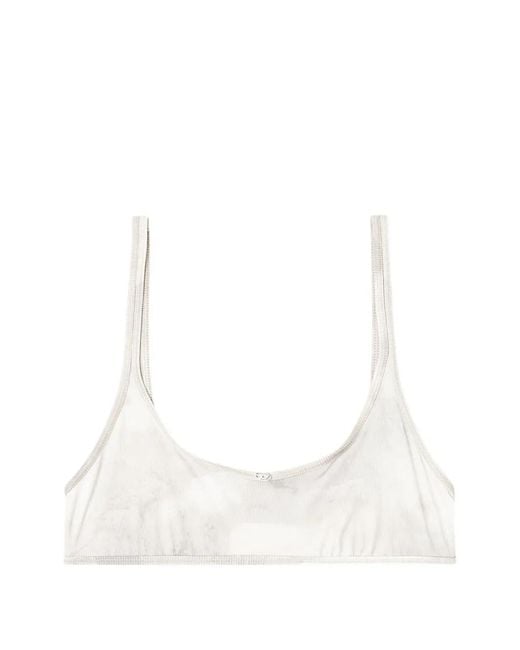 DIESEL Oval D Bikinitop in het White