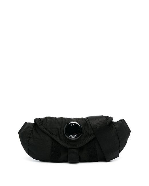 C P Company Black Lens Pack Belt Bag for men