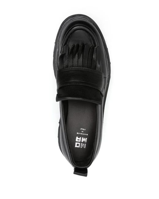 Moma Black Loafer Mit Fransen