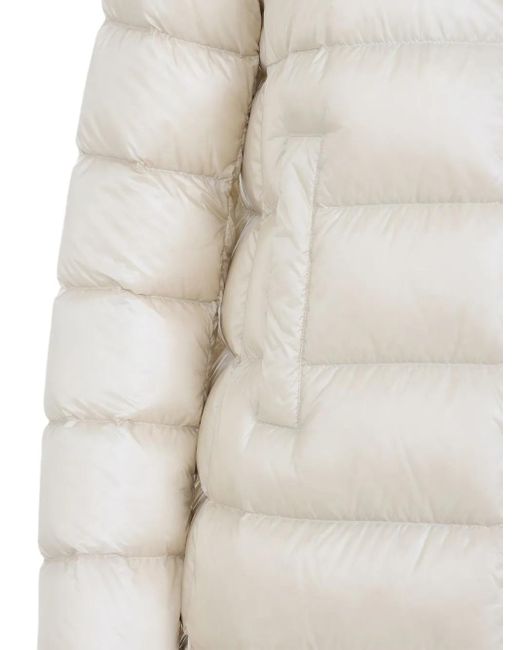 Moncler Gewatteerde Jas Met Capuchon in het White