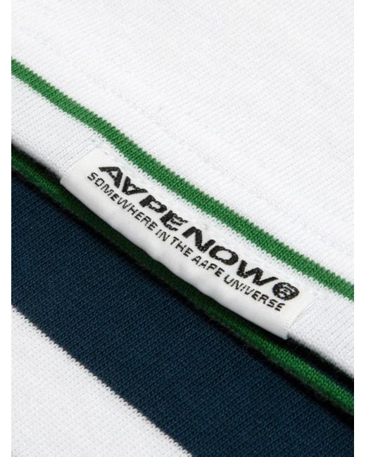 Aape By A Bathing Ape Blue Striped T-Shirt for men