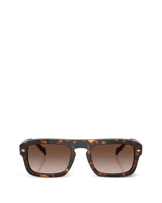 Vogue Eyewear Gray Tortoiseshell-Effect Rectangle-Frame Sunglasses for men