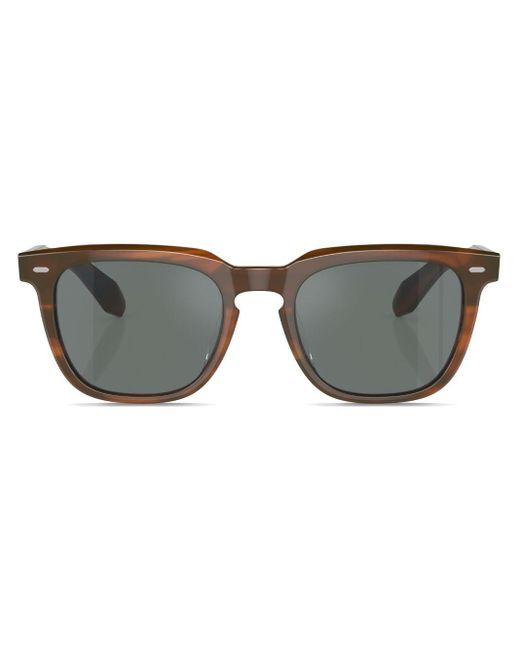 Oliver Peoples Gray N.06 Square-frame Sunglasses