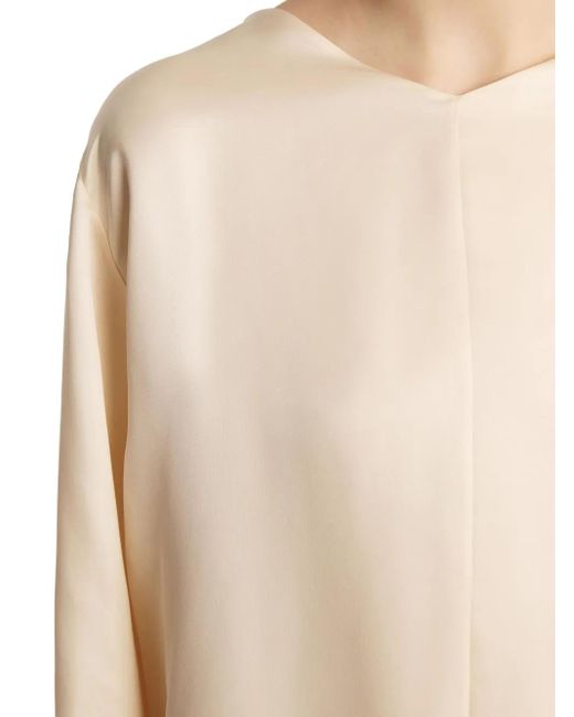 Khaite Natural Durion Tie-Back Blouse