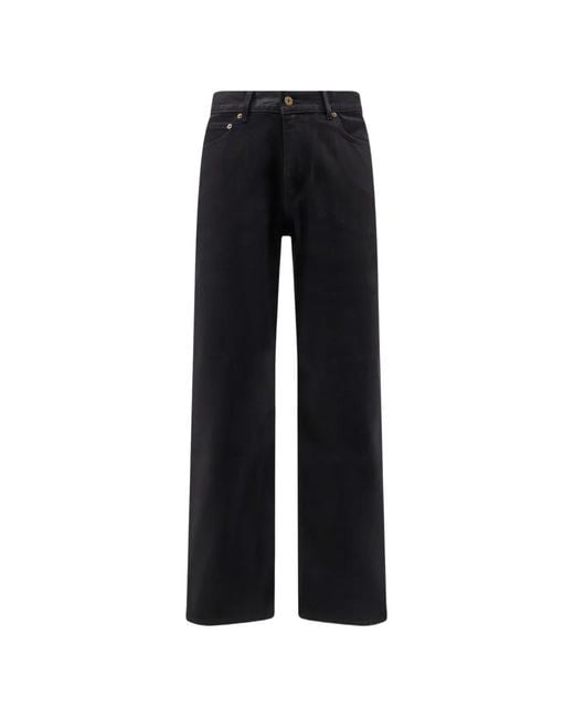 TONYWACK Black Straight-Fit Five-Pocket Jeans for men