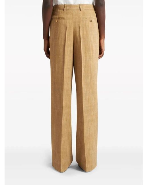 Etro Natural Slub-Effect Tailored Trousers