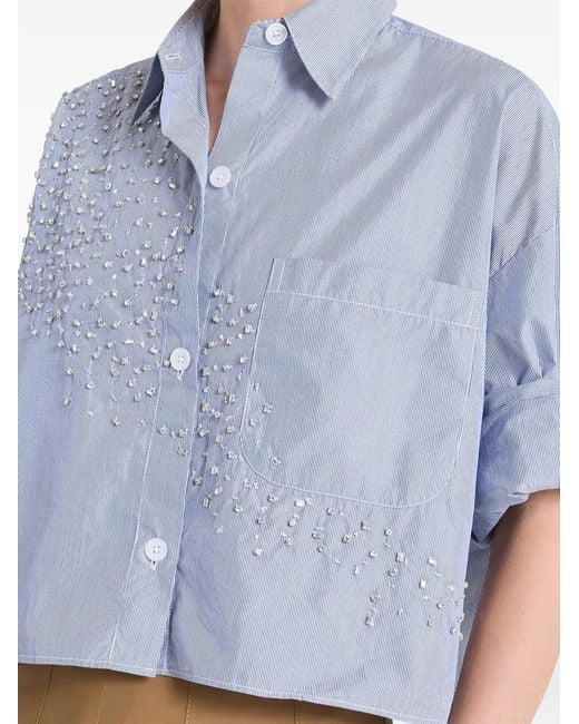Twp Blue Next Ex Shirt Striped Crystal Shirt
