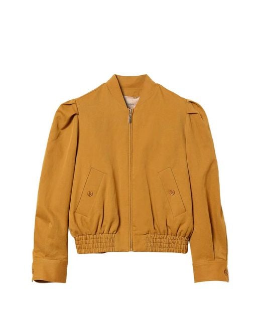 Twinset Brown Long-Sleeves Jacket