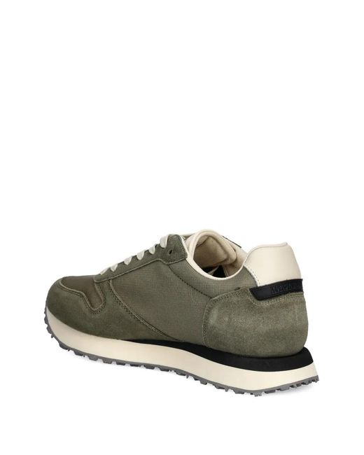 Napapijri Green Nova Logo-Patch Sneakers for men