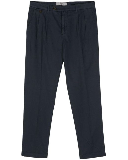 Briglia 1949 Blue Cotton-blend Tapered Trousers for men