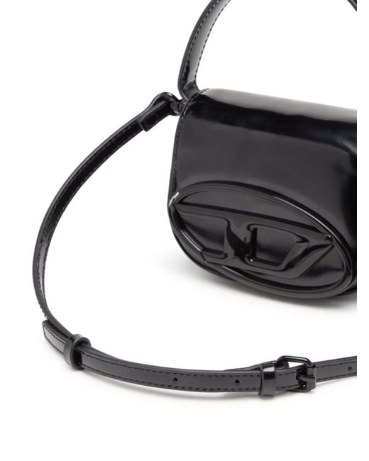 DIESEL Black 1DR-Xs-S Mini-Tasche aus Lackleder
