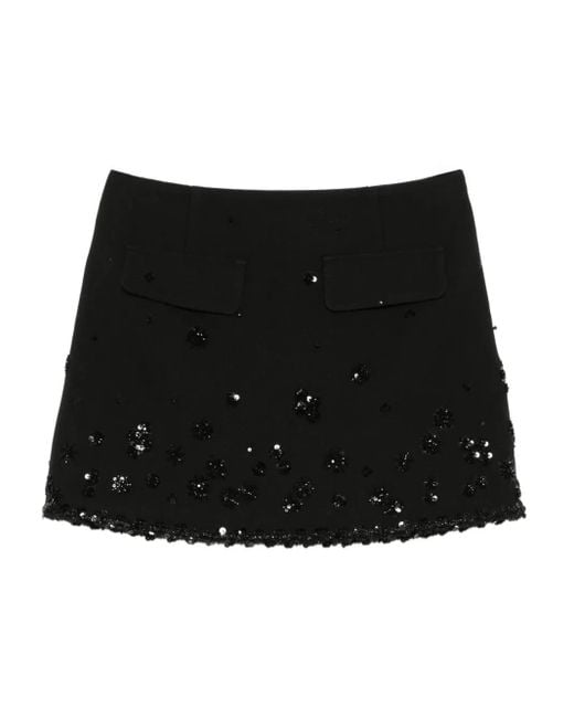 Jupe À Sequins Maje en coloris Black
