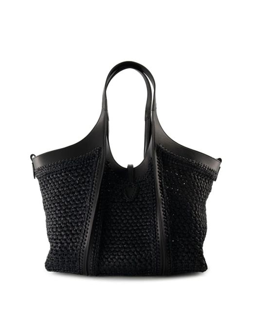 Tod's Black Medium T Timeless Tote Bag
