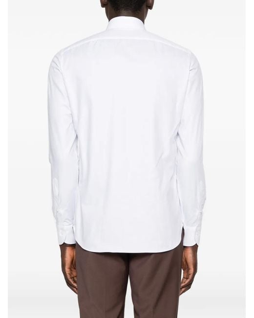 Borriello White Cotton Shirt for men