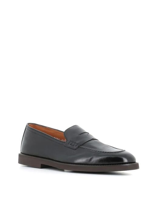 Doucal's Gray Leather Loafers for men