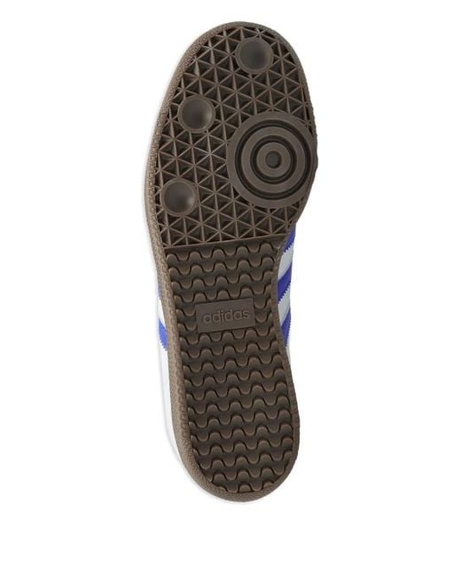 Adidas White Samba 3-Stripes Sneakers for men