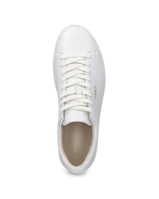 Gant White Baskets À Lacets for men