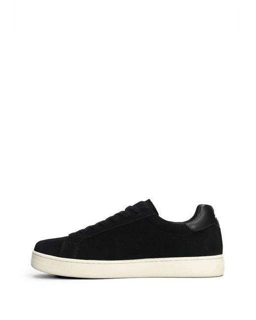 Palm Angels Black Logo-Print Suede Sneakers for men