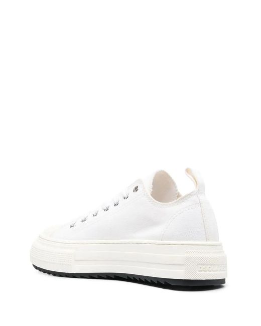 DSquared² White Flat Shoes
