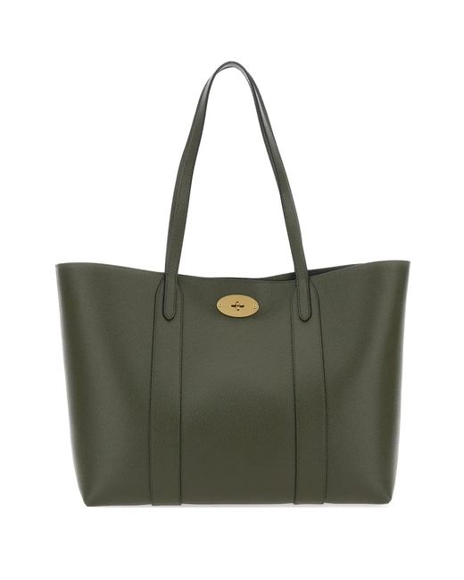 Mulberry Bayswater Tote Bag With Front Turn-Lock Closure in Green 