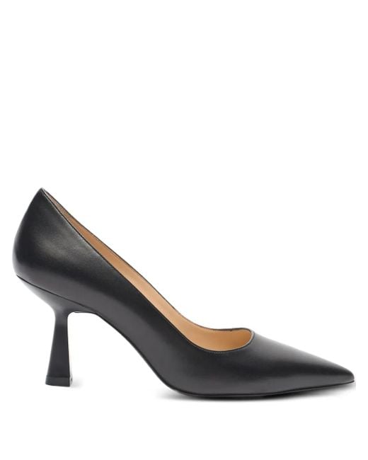 Stuart Weitzman Black 75Mm Stuart Sculpt 75 Pointed-Toe Sculpted-Heel Pumps