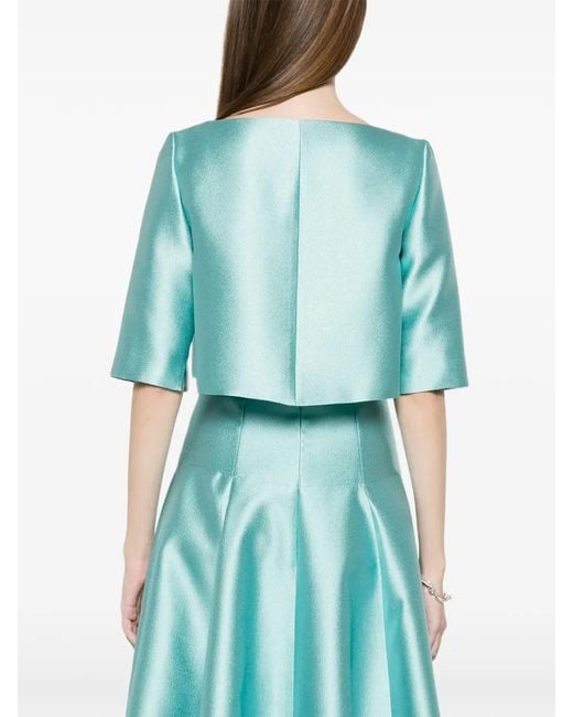 Fely Campo Blue Cropped Jacket