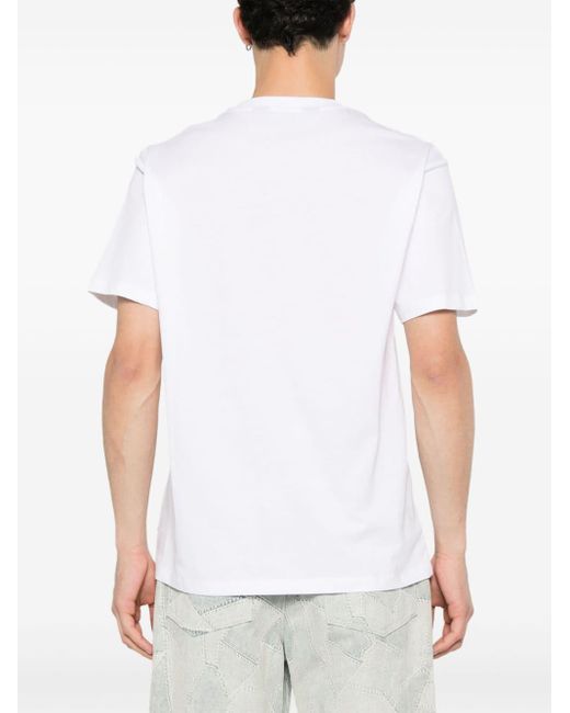 Just Cavalli White Logo-print Cotton T-shirt for men