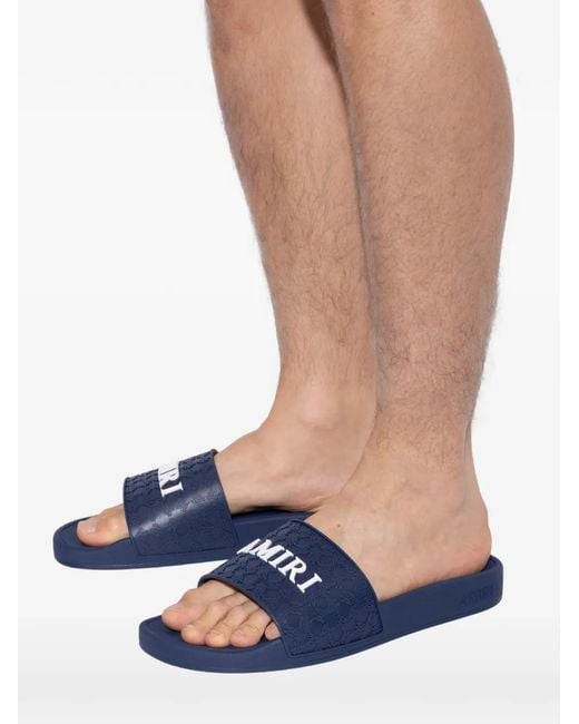 Amiri Blue Ma Quad Pool Slides for men