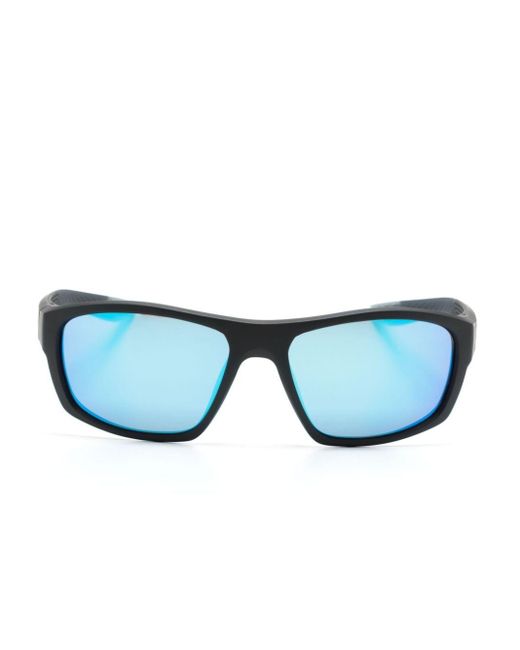 Nike Blue Brazen Boost M Sonnenbrille mit eckigem Gestell