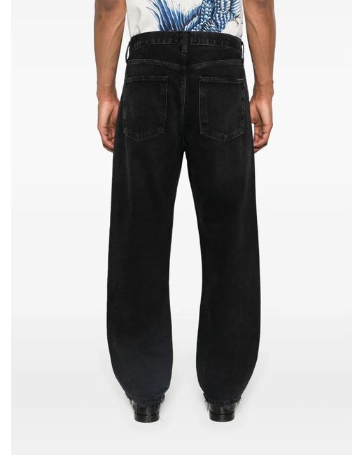 Agolde Black 90's Mid-Rise Straight-Leg Jeans for men