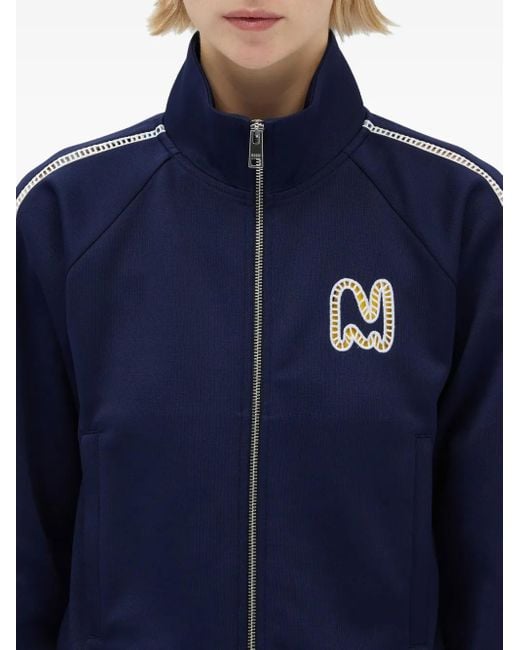 MSGM ストライプディテール スウェットシャツ Blue