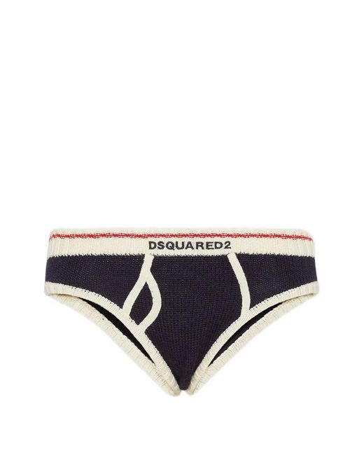 DSquared² Blue Trim-Detail Briefs