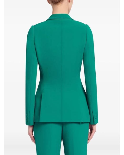 Elie Saab Green Lace-Up Blazer