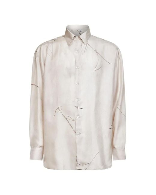 Costumein White Buttoned Shirt for men