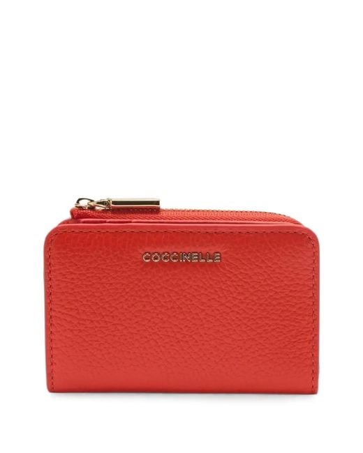 Coccinelle Red Metallic S1 Card Holder