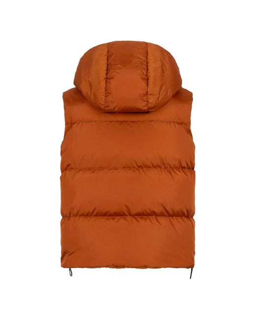 DSquared² Orange Hooded Down Vest for men