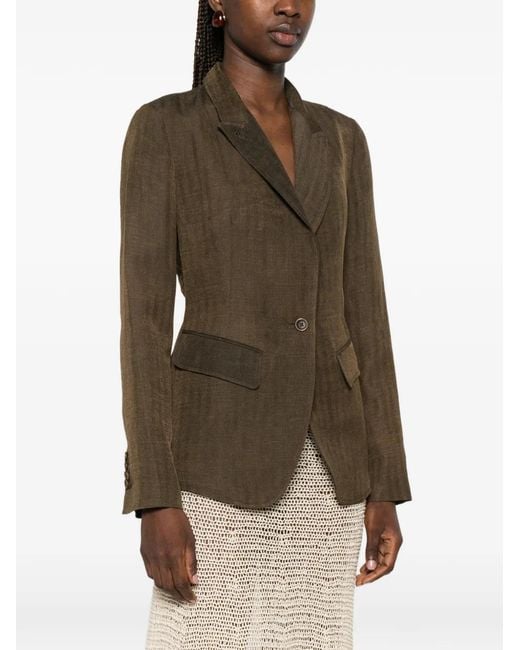Uma Wang Brown Twisted Asymmetric Jacket