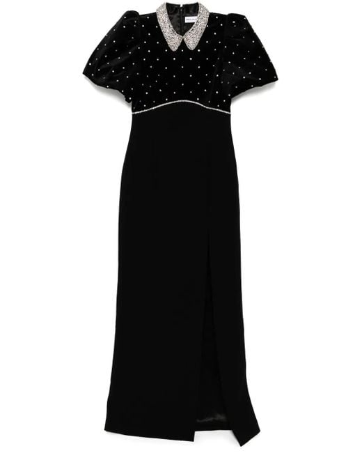 Rebecca Vallance Crystal-Embellished Dress in Black | Lyst