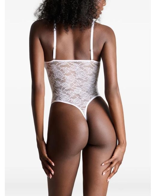 Maison Close White Flashback Thong Bodysuit